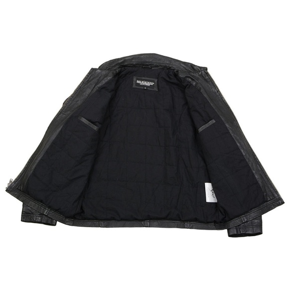 MILWAUKEE LEATHER VINTAGE MEN'S CLASSIC BLACK ZIPPER FRONT JACKET - Picture 2 of 7